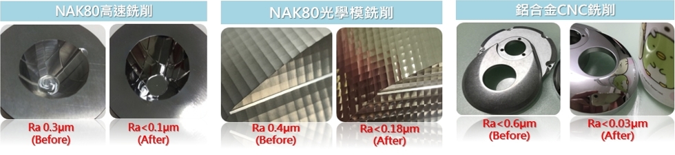 微粒子噴射鏡面拋光應用案例 - 乾式鏡面拋光應用